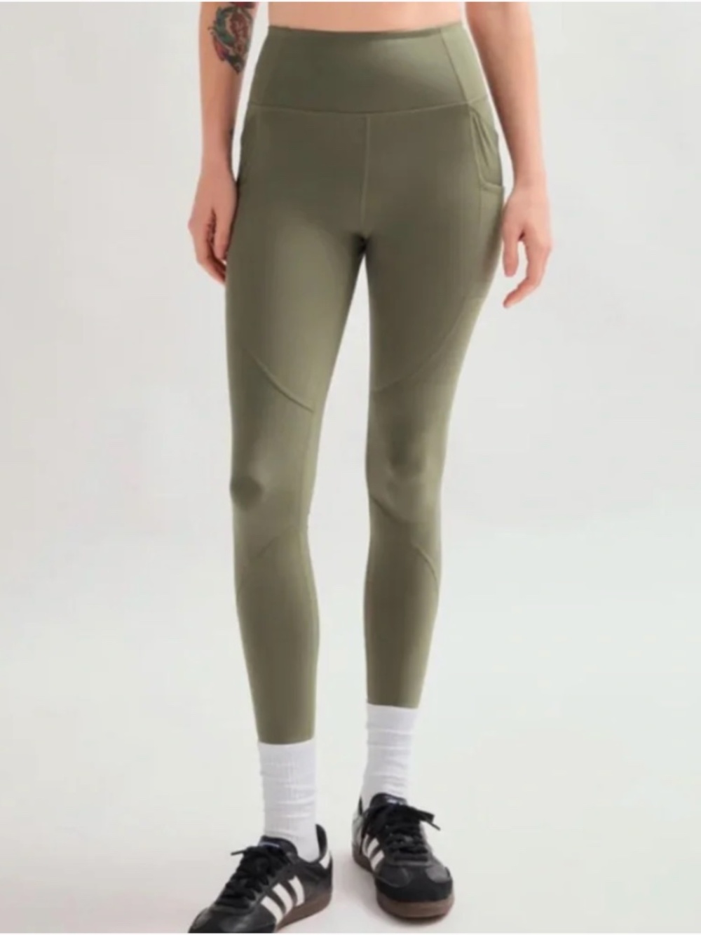 Girlfriend Collective Olive Green High Rise Pocket Leggings XXL